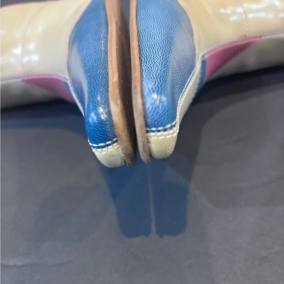 Vintage Diba “Martina” Patchwork Leather Boots Women’s Size 10 |  Pointed Toe - Picture 11 of 11